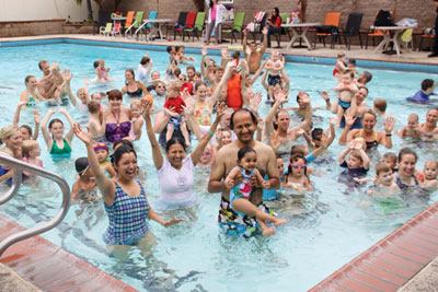 THAT'S THE SPIRIT Blue Buoy Swim School in Tustin, Calif., attracted an enthusiastic group when it hosted a World’s Largest Swimming Lesson event last year. California ranked third in the top four participating states for 2012.