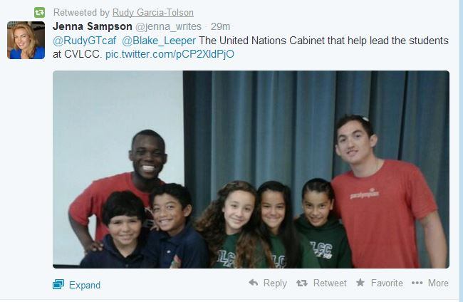 @jennawrites&nbsp;&nbsp;shared this picture of two-time Paralympic gold medalist Rudy Garcia-Tolson (
@RudyGTcaf) after he visited the Chula Vista Learning Community Charter School to give an inspirational talk about pursuing one's dreams. No stranger to providing words of wisdom, Rudy provided the keynote address for the exclusive 
@aquaticsintl 2013 virtual conference. Read about the conference 
here. Then click 
here to register for the free event. #AISwimSocial