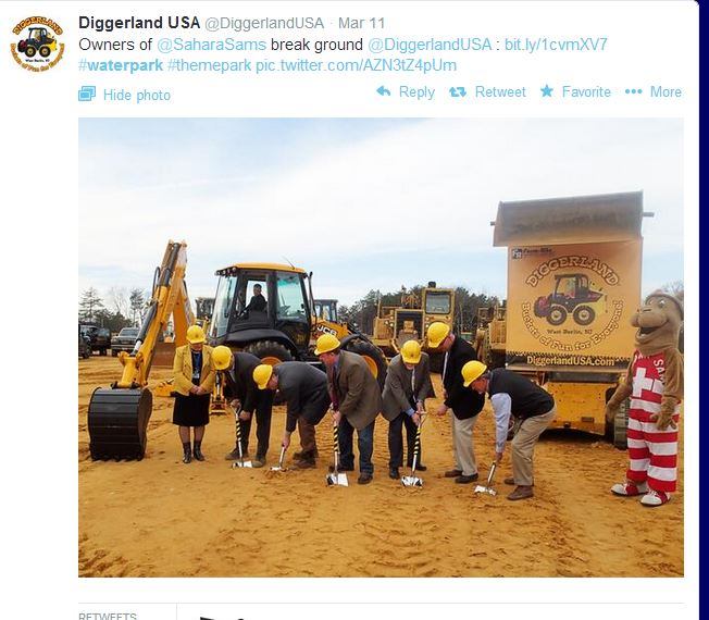 @aquaticsintl first 
reported in February that 
@DiggerlandUSA&nbsp;would be opening in West Berlin, N.J. Now, the company has broken ground on the new construction-themed park. Owned by the folks who operate&nbsp;
@SaharaSams waterpark, the attraction will be the first of its kind in the United States. #AISwimSocial