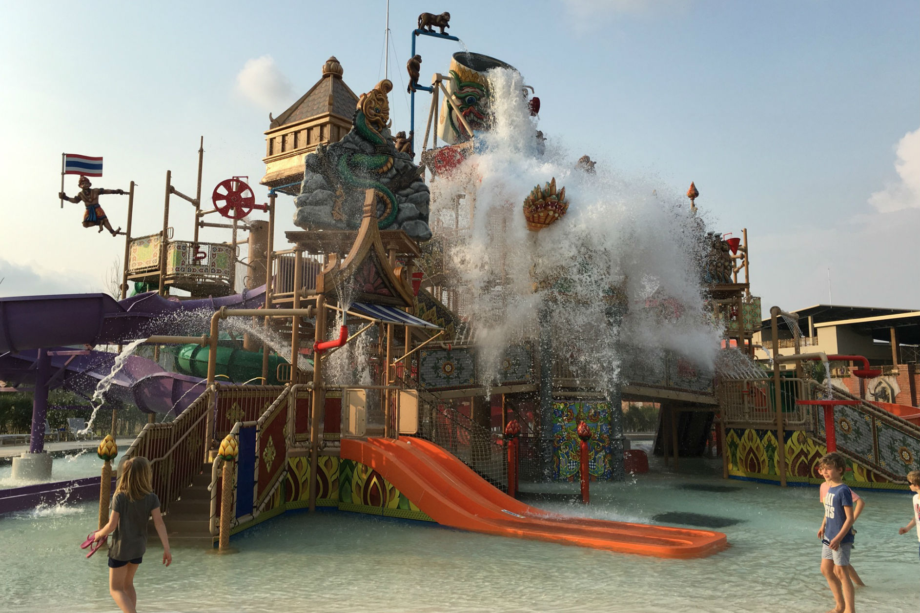 RamaYana WaterPark's website comes with a message to parents: "Warning: Kids will not want to leave RamaYana WaterPark!" And it may just be because the younger visitors to the facility have the choice of not one but two uniquely designed areas for water play. The AquaPlay Rain Fortress features numerous slides and interactive elements ideal for children ages 3 to 14, while the AquaSplash is perfect for the youngest visitors and features a variation of water levels and a special soft flooring that provide a different experience for each user.