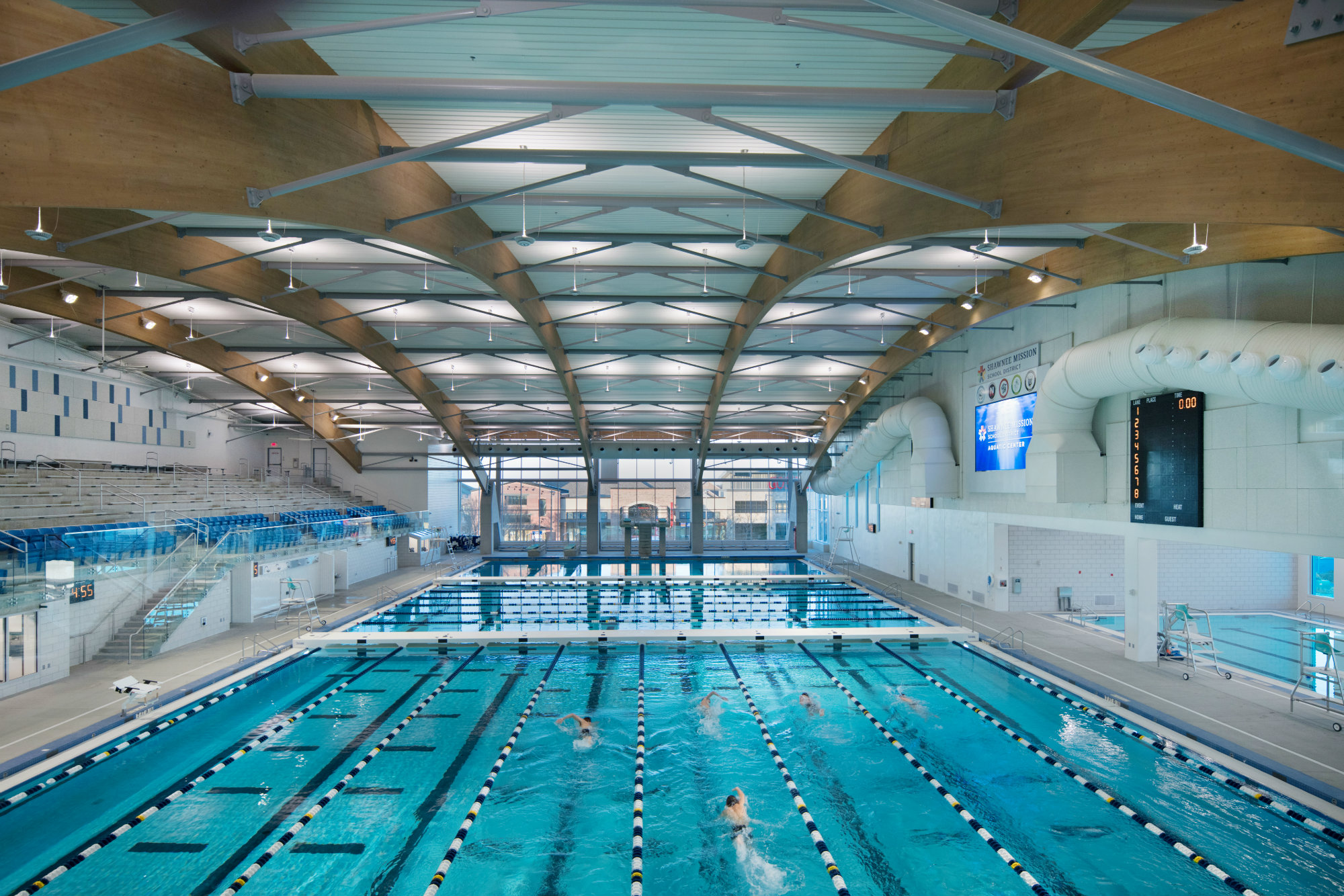 Shawnee Mission School District Aquatic CenterArchitect: ACI BolandAquatic Designer/Consultant: Counsilman-Hunsaker