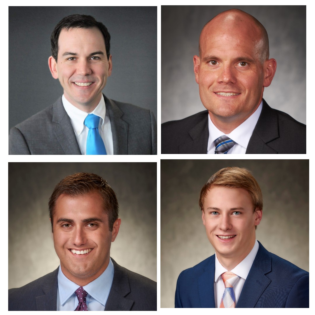 Clockwise from top left: Kevin Post, George Deines, Miklos Valdez, and Jonathan Nies