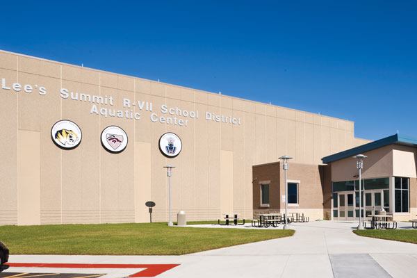When school district leaders in Lee’s Summit Mo., decided it was time to build a new competition facility, they hired a local design team to create a natatorium featuring a balance of amenities. Opened in 2009, it is ideal for use by three existing high schools, and a planned fourth high school. It includes a 10-lane-by-50-meter pool with a movable bulkhead, two 1-meter springboards and one 3-meter springboard. Interior design features the colors of all three schools, and the facility also is open to the community. Shallow portions in the center of the pool accommodate a range of programming and include accessible ramped access.